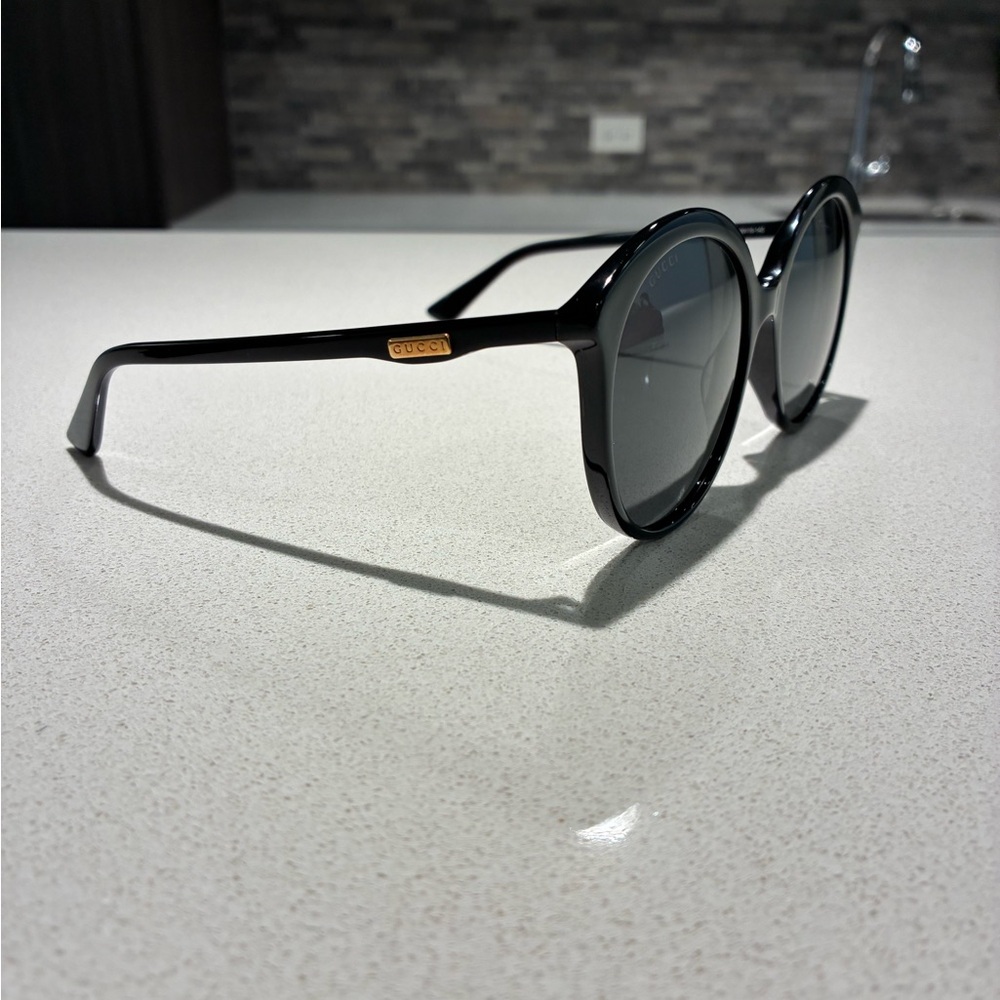 Gucci Black Sunglasses with Gold Accent